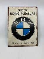 BMW: A painted tin sign 30cm x 40cm [Location: Sydney]