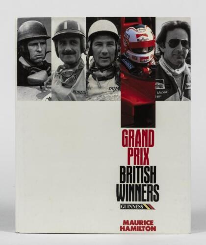 FORMULA 1: 'Grand Prix British Winners' hardcover book by Maurice Hamilton. Nigel Mansell signature