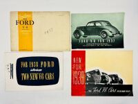 FORD: A group of four Sales Brochures for the 1937, 1938 and 1939 V8 models [Location: Sydney]