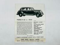 FORD: A group of three Sales Brochures for the 1934 and 1935 V8 models [Location: Sydney] - 10