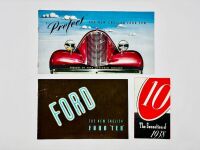 FORD: A group of three Sales Brochures for Ten models [Location: Sydney]