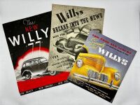 WILLYS: A group of three Sales Brochures for various models [Location: Sydney]