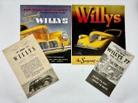WILLYS: A group of four Sales Brochures featuring various models [Location: Sydney]