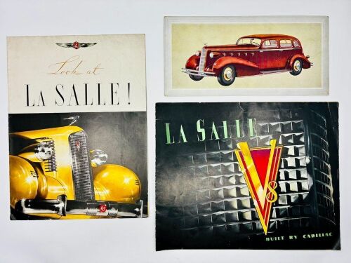 LASALLE: A group of three Sales Brochures featuring various models [Location: Sydney]