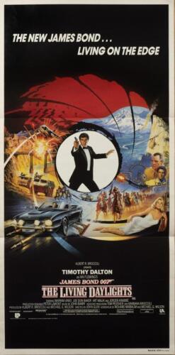 JAMES BOND: An original James Bond 007 'The Living Daylights' movie promotional poster (67cm high)