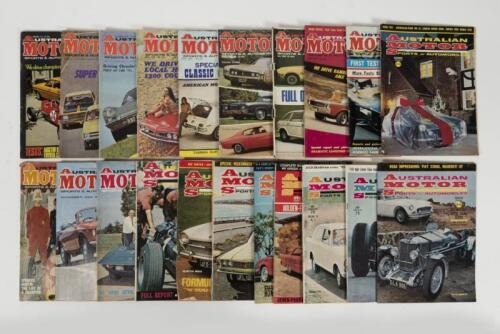 AUSTRALIAN MOTOR SPORTS & AUTOMOBILES: A collection of 'Australian Motor Sports & Autombiles' magazines. 1960's & 1970's editions