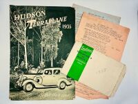 HUDSON: A Sales Brochure for the 1935 Terraplane, a lubrication chart for Terraplane and Hudson 6 models, in addition to a pair of price lists for Terraplane and Eight models [Location: Sydney]