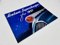 GRAHAM: A group of three Sales Brochures featuring 1937 models and details on their supercharged models [Location: Sydney] - 2