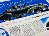 GRAHAM: A group of three Sales Brochures featuring 1937 and 1938 models [Location: Sydney] - 10