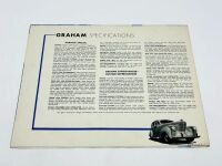GRAHAM: A group of three Sales Brochures featuring 1937 and 1938 models [Location: Sydney] - 12