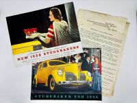 STUDEBAKER: A pair of Sales Brochures featuring 1938 and 1939 models, in addition to two price lists [Location: Sydney]