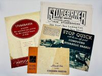 STUDEBAKER: A group of four Sales Brochures featuring 1935 and 1936 models [Location: Sydney]