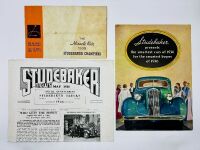 STUDEBAKER: A group of three Sales Brochures featuring 1935 and 1936 models [Location: Sydney]