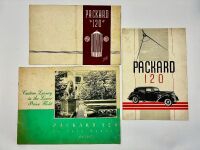 PACKARD: A group of three Sales Brochures featuring the Packard One-Twenty [Location: Sydney]