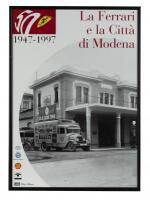 FERRARI ANNIVERSARY: 18 framed posters commemorating Ferrari's 50th Anniversary (1947 - 1997) (70cm high x 50cm wide) - 18