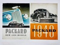 PACKARD: A pair of Sales Brochures featuring 1939 and 1940 models [Location: Sydney]