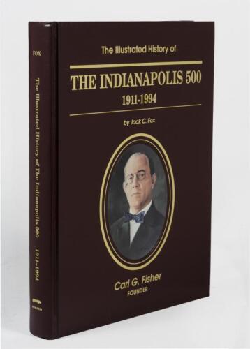 INDIANAPOLIS 500: 'The Illustrated History of The Indianapolis 500 1911-1994' hardcover book by Jack C.Fox