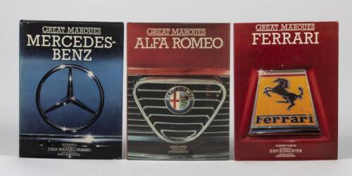 GREAT MARQUES: Three hardcover 'Great Marques' books. Alfa Romeo, Ferrari, Mercedes-Benz