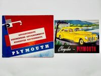 PLYMOUTH: A pair of Sales Brochures, one for the Six/DeLuxe Six/Royal models and the other featuring accessories [Location: Sydney]