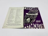 PLYMOUTH: A group of four Sales Brochures featuring models from 1935, 1936 and 1940 [Location: Sydney] - 5