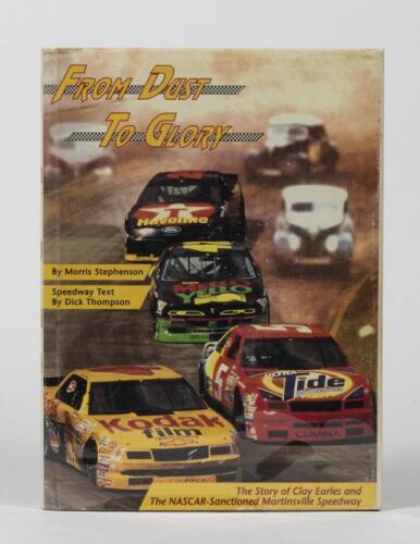 STOCK CARS: 'FROM DUST TO GLORY' hardcover book by Morris Stephenson. L.E 0928/10000