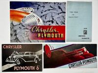 PLYMOUTH: A group of four Sales Brochures featuring various models [Location: Sydney]