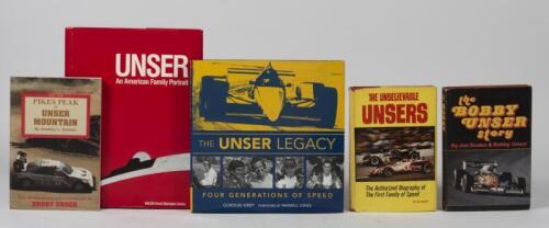 UNSER: Five books detailing the Unser family racing history