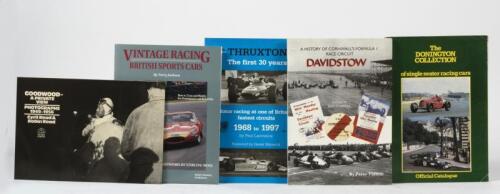 BRITISH RACE TRACKS/RACING CARS: A collection of soft cover books detailing British race tracks and racing cars. Includes 'The Donington Collection of single seater racing cars' official catalogue