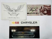 CHRYSLER: A group of three Sales Brochures featuring Royal, Imperial, Windsor and New Yorker models [Location: Sydney]