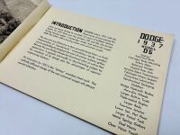 DODGE: A pair of Sales Brochures for the 1937 D5 and D6 models [Location: Sydney] - 2