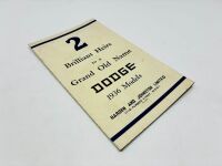 DODGE: A pair of Sales Brochures for the 1936 D2 and D3 models [Location: Sydney] - 6