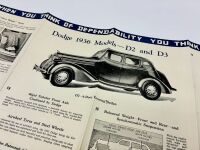 DODGE: A pair of Sales Brochures for the 1936 D2 and D3 models [Location: Sydney] - 8