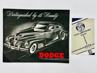 DODGE: A pair of Sales Brochures featuring the 1939 D11 and D12 models [Location: Sydney]