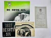 DE SOTO: A pair of Sales Brochures for the Six and a 1938 price list [Location: Sydney]