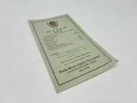 DE SOTO: A pair of Sales Brochures for the Six and a 1938 price list [Location: Sydney] - 10