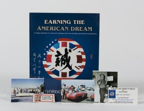 AMERICAN: 'Earning The American Dream' softcover book. Gordon Whitby signtures