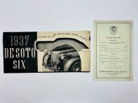 DE SOTO: A Sales Brochure for the 1937 Six with a price list [Location: Sydney]