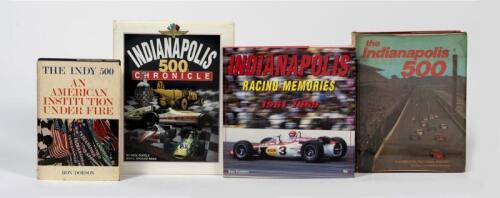 INDIANAPOLIS 500: Four hardcover books detailing the Indianapolis 500. 'INDIANAPOLIS 500 CHRONICLE' by Rick Popley