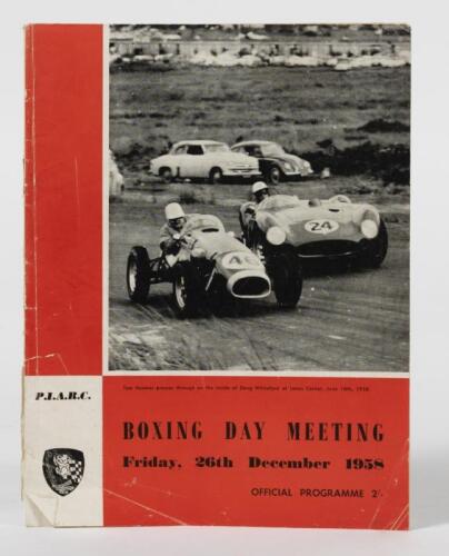 PIARC: An interesting P.I.A.R.C. 'BOXING DAY MEETING, Friday, 26th December 1958 Official Programme'
