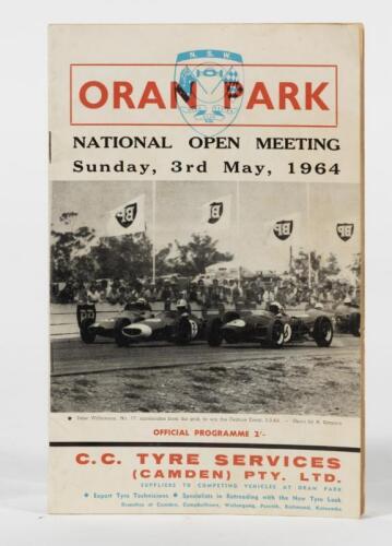 ORAN PARK: An original 'ORAN PARK National Open Meeting, Sunday 3rd May, 1964' Official Programme