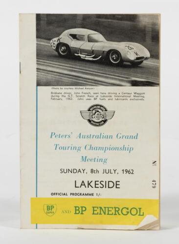 LAKESIDE: A 'Peters' Australian Grand Touring Championship Meeting, Sunday, 8th July, 162, LAKESIDE' Official Programme