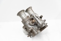 DU6: A pair of rare sandcast twin chock SU 'DU6' carburettors with fitted manifold believed to fit 2-litre FPF engine - 4