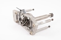 A Hewland gearbox set-up jig to suit an FT200 gearbox cast with FT200 and stamped with 'Denis Lupton' to end