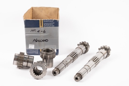 HEWLAND: A small tub of parts labelled 'Mk 4-6', appears to include two gear shafts some cogs
