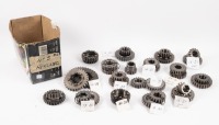 HEWLAND: A box labelled 'Hewland Mk5', contains gear parts of varying sizes