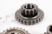 HEWLAND: A box labelled 'Hewland Mk5', contains gear parts of varying sizes - 7