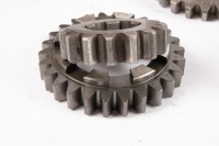 HEWLAND: A box labelled 'Hewland Mk5', contains gear parts of varying sizes - 18