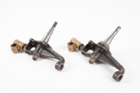UPRIGHTS: A pair of Triumph Herald style front uprights as used on Cooper, Brabham, Lotus etc with brass trunnions