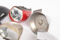 SIDE MIRRORS: A tub of assorted racing car side mirrors, includes a few heavy metal torpedo mirrors and some Sebring mirrors - 3