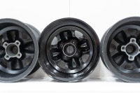RACING WHEELS: Three 'wobbly' racing wheels to suit Brabham, two are nine inch width and one is eight inch width - 8